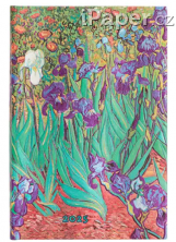 Diář Paperblanks 2025 Van Gogh’s Irises mini verso DED5759