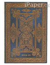 Diář Paperblanks 18měsíční 2024-2025 Blue Luxe Flexis midi horizontální FED5402