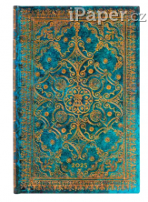 Diář Paperblanks 2025 Azure mini horizontální DED5742