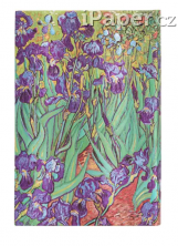 Diář Paperblanks 2025 Van Gogh’s Irises mini verso DED5759