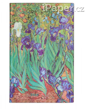 Diář Paperblanks 2025 Van Gogh’s Irises Flexis maxi horizontální FED5847