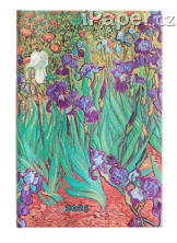 Diář Paperblanks 2025 Van Gogh’s Irises mini horizontální DED5749